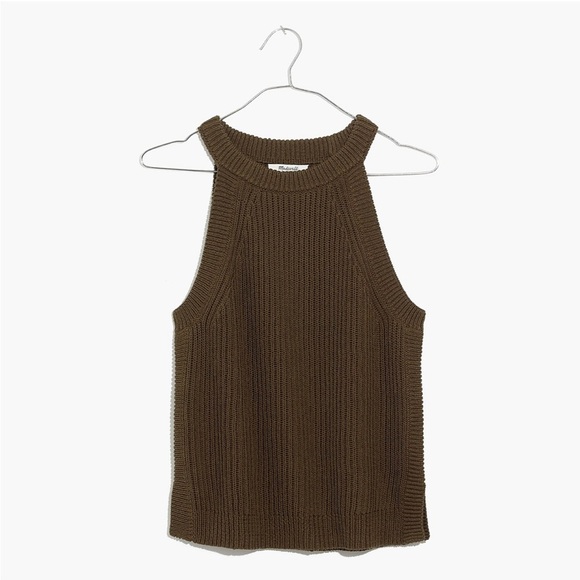 Madewell Valley Sweater Tank olive green size XXS - Picture 4 of 11